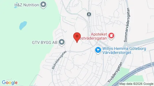 Lägenheter till salu i Västra hisingen - kort over placeringen