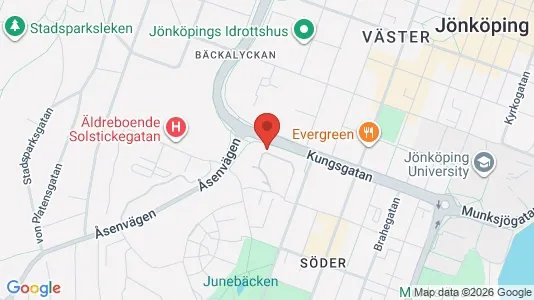 Lägenheter till salu i Jönköping - kort over placeringen
