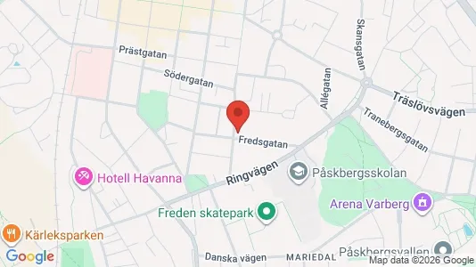 Lägenheter till salu i Varberg - kort over placeringen