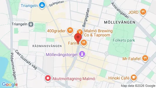 Lägenheter att hyra i Malmö Centrum - kort over placeringen