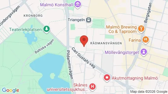 Lägenheter till salu i Malmö Centrum - kort over placeringen