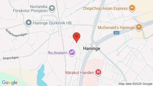 Lägenheter till salu i Haninge - kort over placeringen