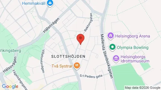 Lägenheter till salu i Helsingborg - kort over placeringen