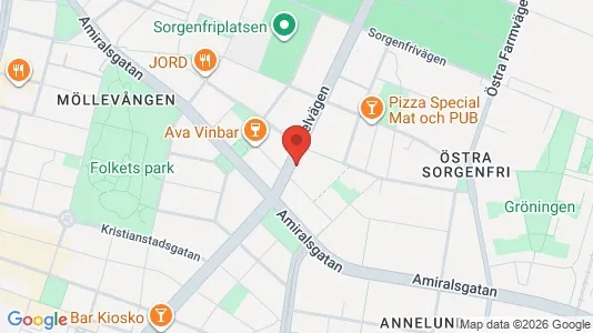 Lägenheter till salu i Malmö Centrum - kort over placeringen