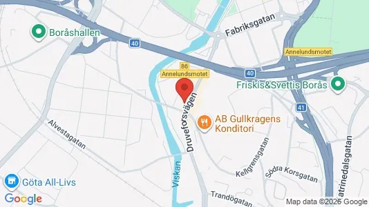 Lägenheter till salu i Borås - kort over placeringen