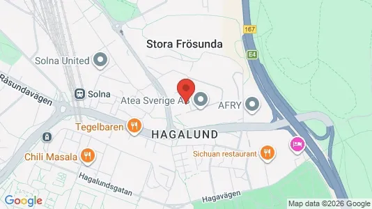 Lägenheter till salu i Solna - kort over placeringen