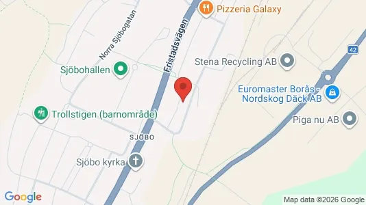 Lägenheter till salu i Borås - kort over placeringen