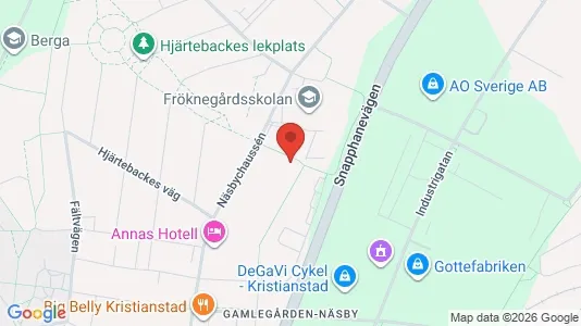 Lägenheter till salu i Kristianstad - kort over placeringen