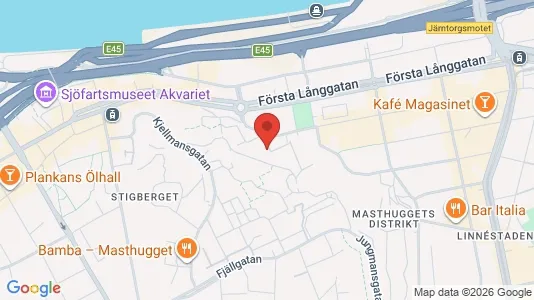 Lägenheter till salu i Göteborg Centrum - kort over placeringen
