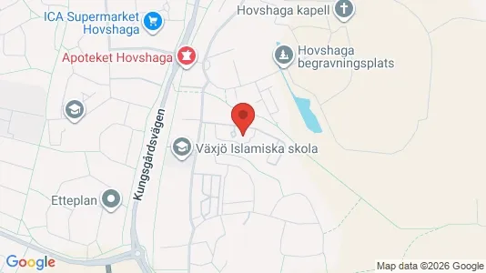 Lägenheter till salu i Växjö - kort over placeringen