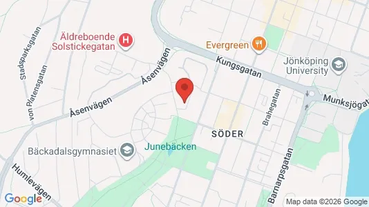 Lägenheter till salu i Jönköping - kort over placeringen