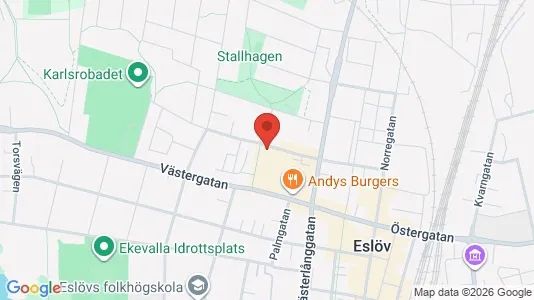 Lägenheter till salu i Eslöv - kort over placeringen