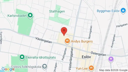 Lägenheter till salu i Eslöv - kort over placeringen
