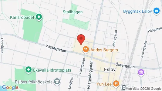 Lägenheter till salu i Eslöv - kort over placeringen