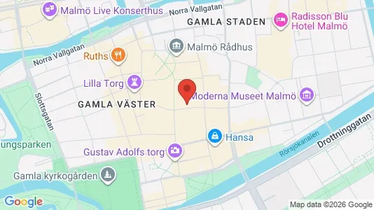 Lägenheter till salu i Malmö Centrum - kort over placeringen