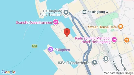 Lägenheter till salu i Helsingborg - kort over placeringen