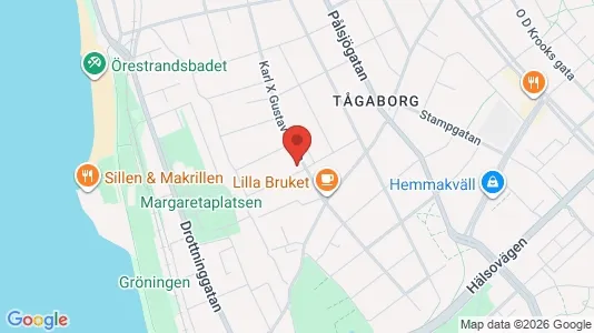 Lägenheter till salu i Helsingborg - kort over placeringen