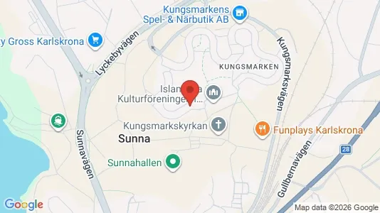 Lägenheter att hyra i Karlskrona - kort over placeringen