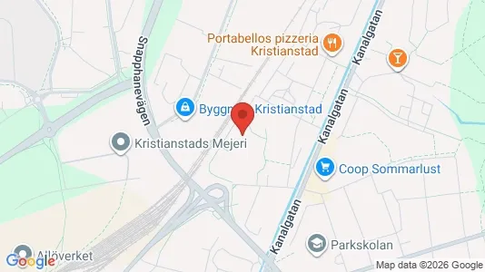 Lägenheter att hyra i Kristianstad - kort over placeringen