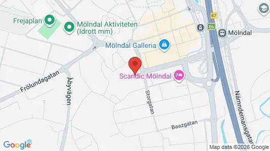 Bostadsrätter till salu i Mölndal - kort over placeringen