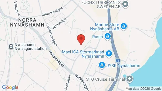 Bostadsrätter till salu i Nynäshamn - kort over placeringen