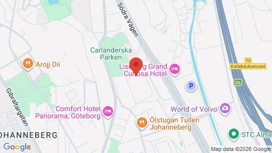 Lägenheter till salu i Johanneberg - kort over placeringen