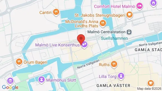 Lägenheter till salu i Malmö Centrum - kort over placeringen