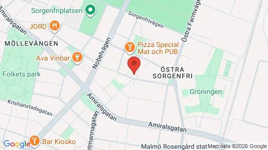 Lägenheter till salu i Malmö Centrum - kort over placeringen