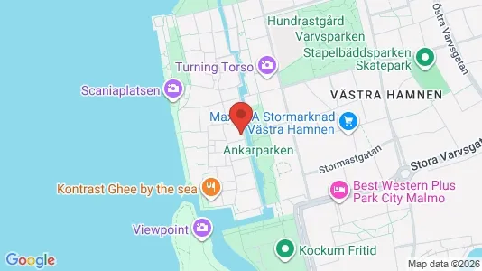 Lägenheter till salu i Malmö Centrum - kort over placeringen