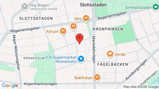 Lägenheter till salu i Malmö Centrum - kort over placeringen