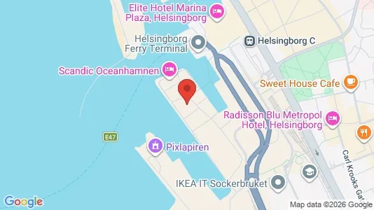 Lägenheter till salu i Helsingborg - kort over placeringen