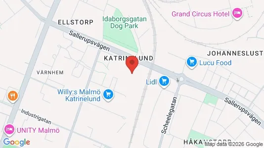Lägenheter till salu i Malmö Centrum - kort over placeringen