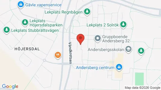 Lägenheter att hyra i Gävle - kort over placeringen