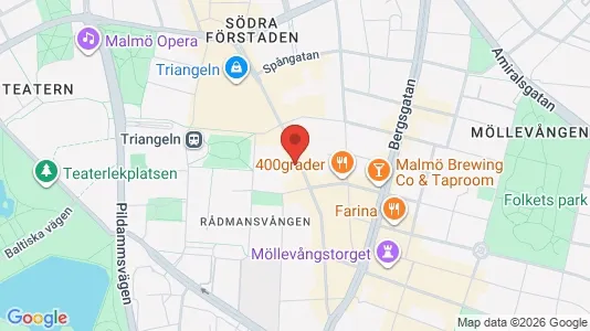 Lägenheter till salu i Malmö Centrum - kort over placeringen