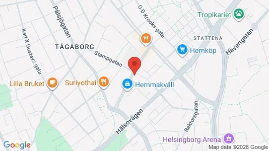 Bostadsrätter till salu i Helsingborg - kort over placeringen