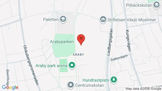 Lägenheter att hyra i Växjö - kort over placeringen