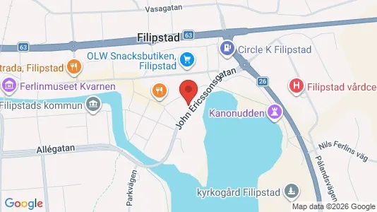 Lägenheter att hyra i Filipstad - kort over placeringen