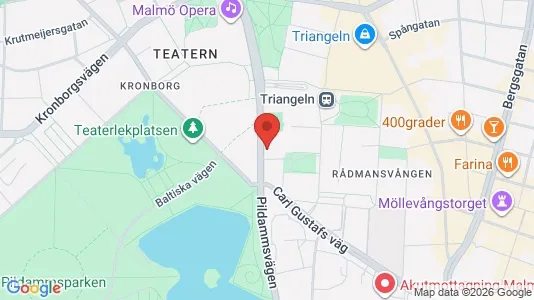 Lägenheter till salu i Malmö Centrum - kort over placeringen
