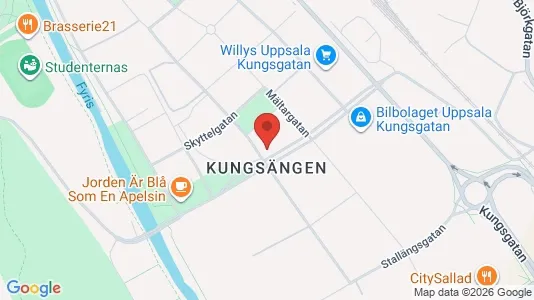 Lägenheter till salu i Uppsala - kort over placeringen