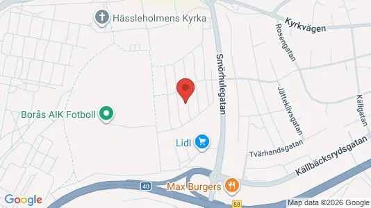 Lägenheter till salu i Borås - kort over placeringen