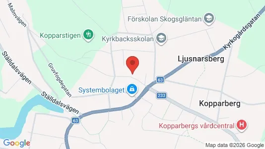 Lägenheter att hyra i Ljusnarsberg - kort over placeringen