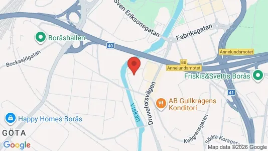 Lägenheter till salu i Borås - kort over placeringen