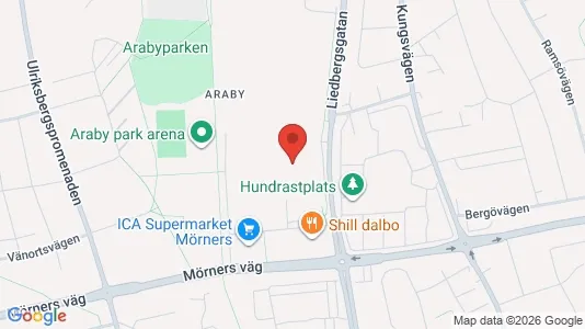 Lägenheter att hyra i Växjö - kort over placeringen
