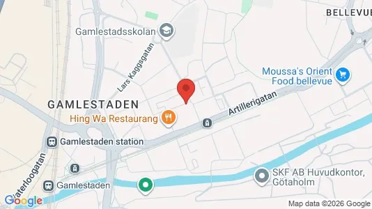 Lägenheter till salu i Göteborg Östra - kort over placeringen