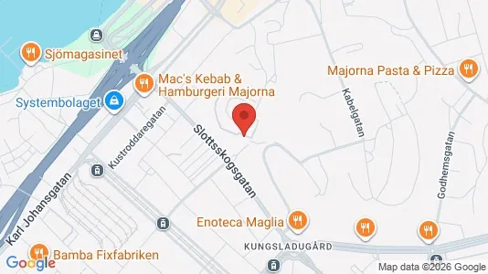 Lägenheter till salu i Majorna-Linné - kort over placeringen