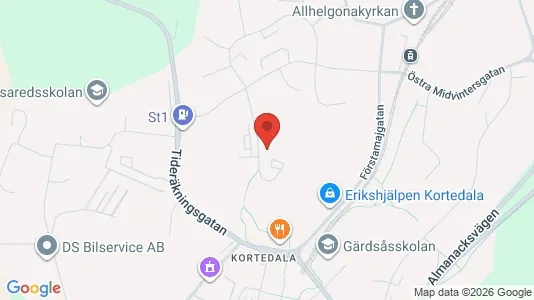 Bostadsrätter till salu i Göteborg Östra - kort over placeringen