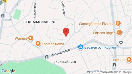 Lägenheter till salu i Örgryte-Härlanda - kort over placeringen