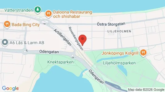 Lägenheter till salu i Jönköping - kort over placeringen