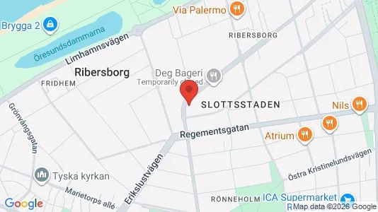 Lägenheter till salu i Malmö Centrum - kort over placeringen