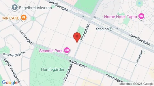 Bostadsrätter till salu i Östermalm - kort over placeringen